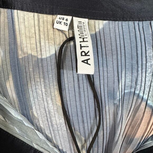 Arthur Apparel Box Pleat Shirt Dress | Abstract Nature Print | Size 6 | Free Peo - Picture 12 of 16